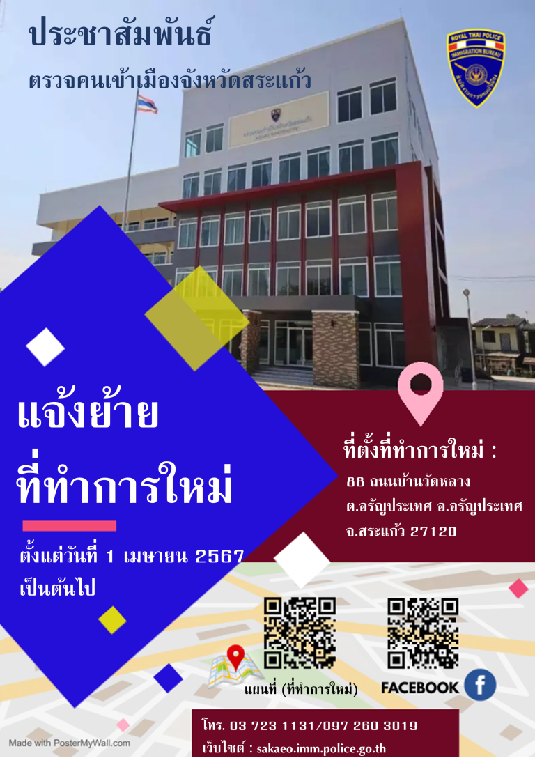 ป้ายย้ายที่ทำการไทย